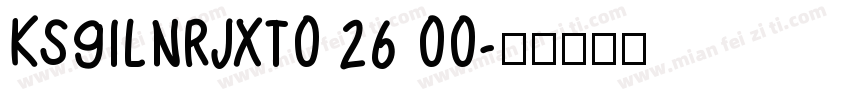 KSGILNRJXT0 26 00字体转换
